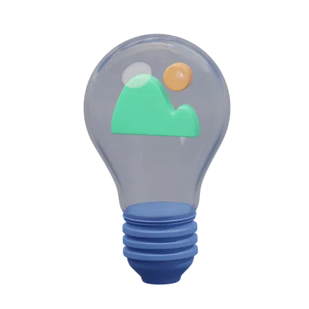 Light Bulb 3 D Illustrations 3D Icon