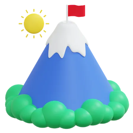 Mountain Peak 3 D Icon Winter Illustration 3D Icon