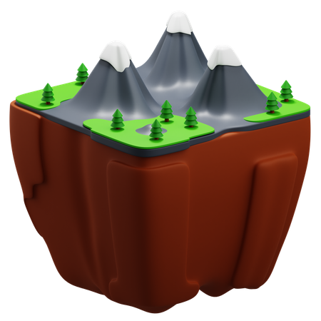 Mountains Landscape  3D Icon