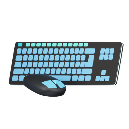 Mouse And Keyboard  3D Icon