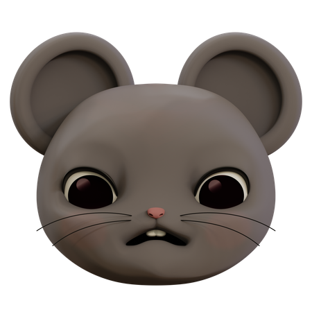 Emoji de rato ansioso  3D Icon