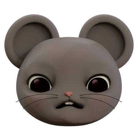 Emoji de rato ansioso  3D Icon