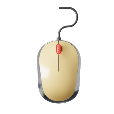 Mouse com fio  3D Illustration