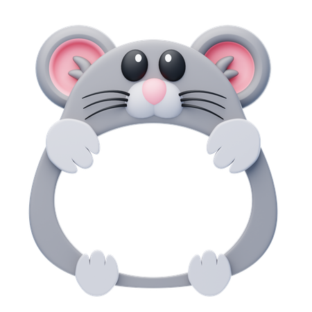 Mouse Shape Animal Frame  3D Icon