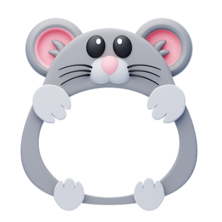 Mouse Shape Animal Frame  3D Icon