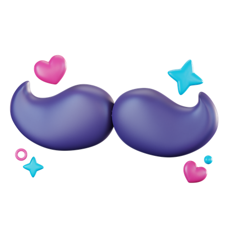 Moustache  3D Icon