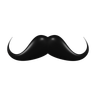 moustache 3d logo