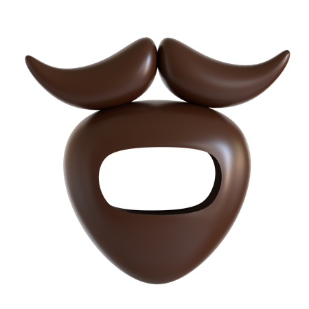 콧수염 수염  3D Icon