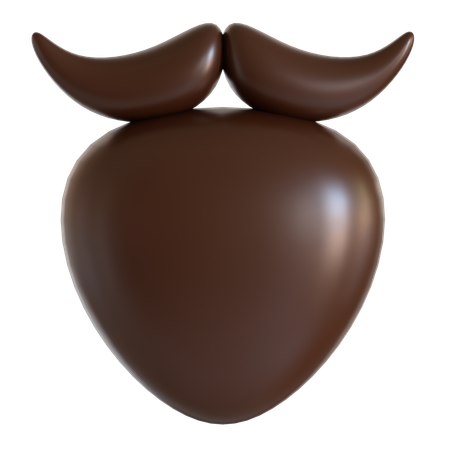 콧수염 수염  3D Icon