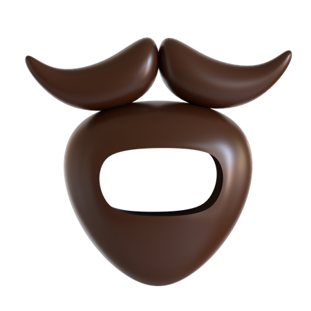 Moustache Beard  3D Icon