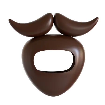 Moustache Beard  3D Icon