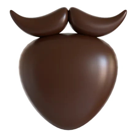 Moustache Beard  3D Icon