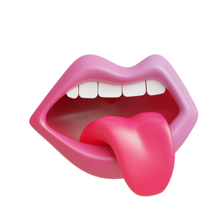 Mouth And Tongue  3D Icon