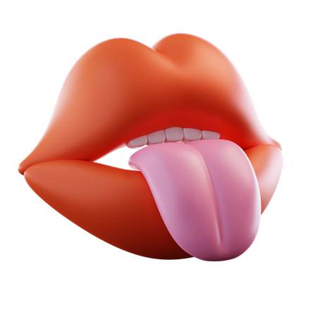 Mouth And Tongue  3D Icon