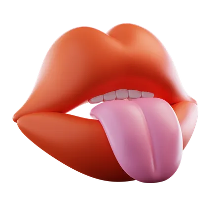Mouth And Tongue  3D Icon