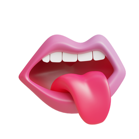 Mouth And Tongue  3D Icon