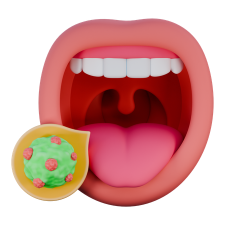 Mouth Cancer  3D Icon