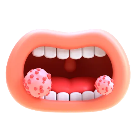 Mouth Cancer  3D Icon