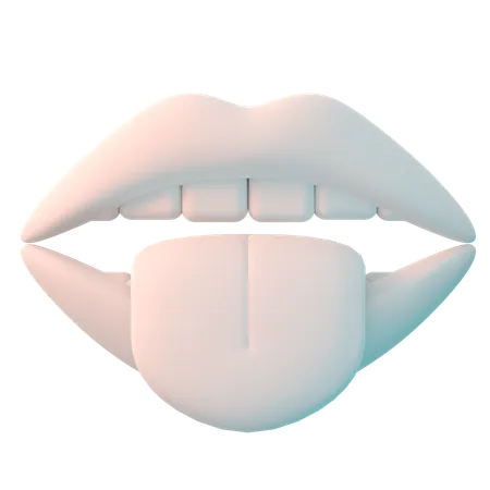 Mouth Tongue  3D Icon