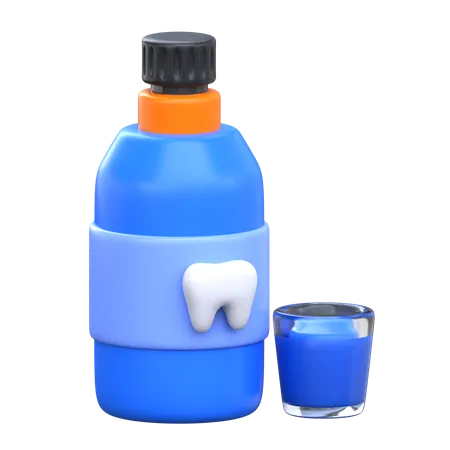 Mouth Wash 3 D Hygiene Routine Icon 3D Icon