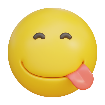 Mouth Watering Face Expression Emoji  3D Icon