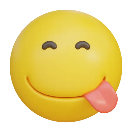 Mouth Watering Face Expression Emoji  3D Icon
