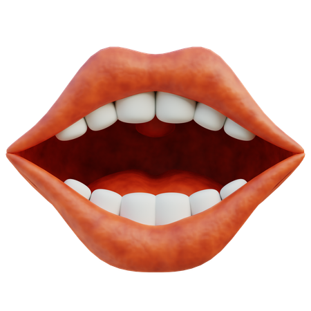 Mouth With Teeth  3D Icon