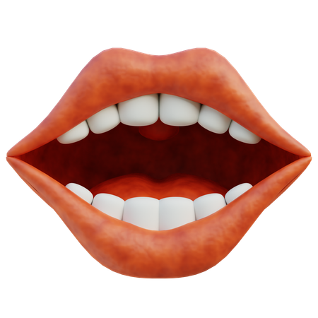 Mouth With Teeth  3D Icon