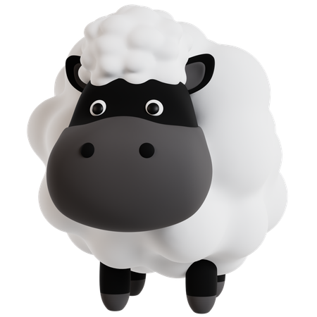 Mouton noir duveteux  3D Icon