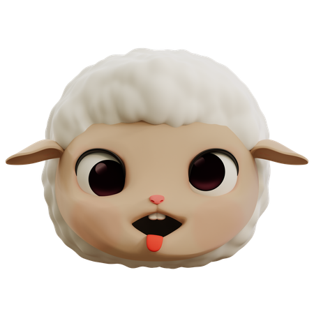 Emoji au visage laid de mouton  3D Icon