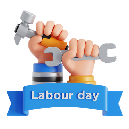 Mouvement de la fête du travail  3D Icon