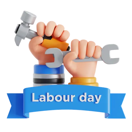 Mouvement de la fête du travail  3D Icon