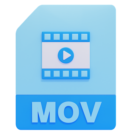 Mov 파일  3D Icon