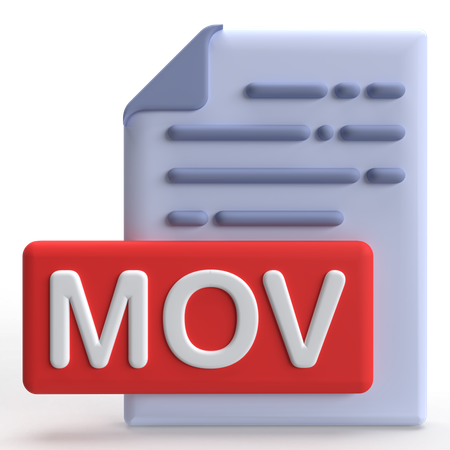 Mov 파일  3D Icon