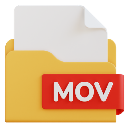 Mov File  3D Icon