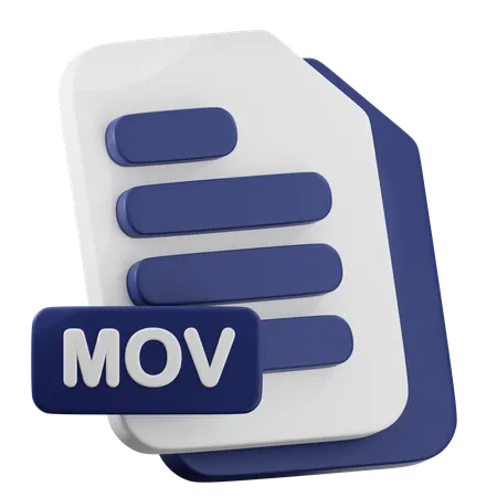 MOV File  3D Icon