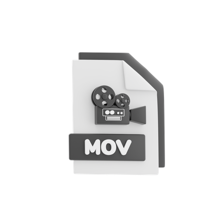 MOV File  3D Icon