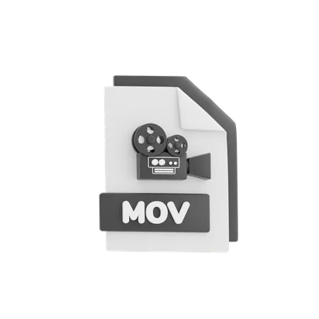MOV File  3D Icon