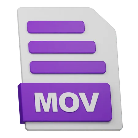 MOV File  3D Icon