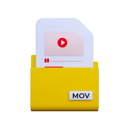 Mov File  3D Icon