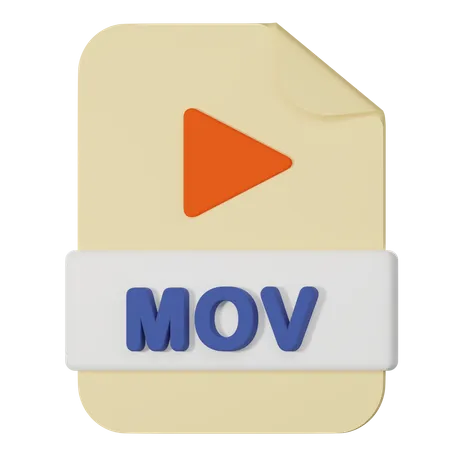 Mov File  3D Icon