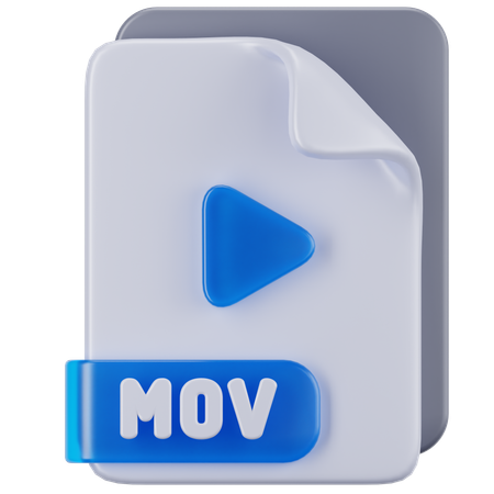 MOV File  3D Icon