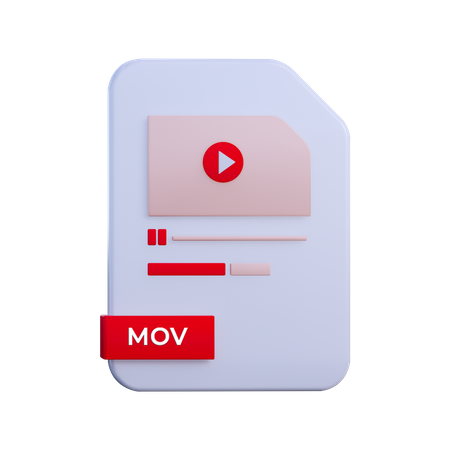 Mov File 3D Illustration