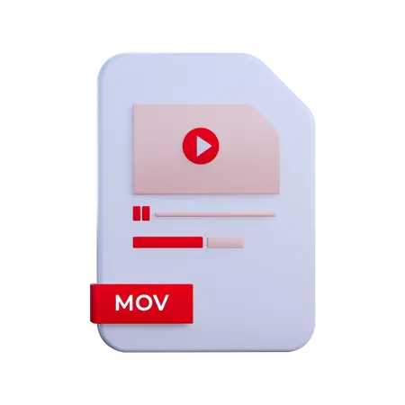 Mov File  3D Illustration