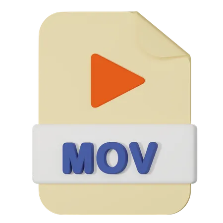 Mov Filename Extension 3 D Icon 3D Icon