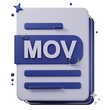 MOV File File  3D Icon