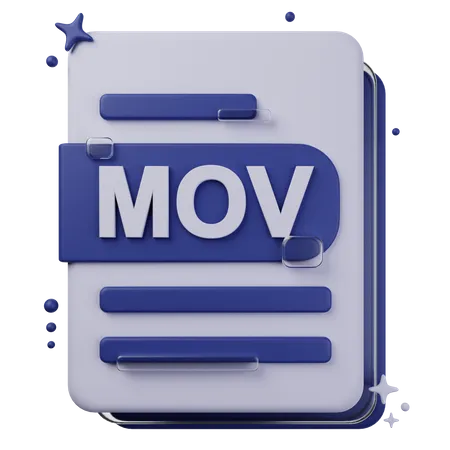 MOV File File  3D Icon