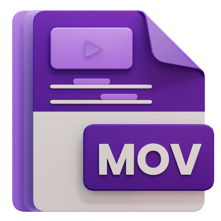 Mov File Format  3D Icon