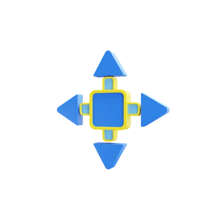 Move  3D Icon