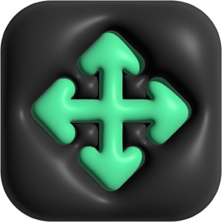 Move  3D Icon
